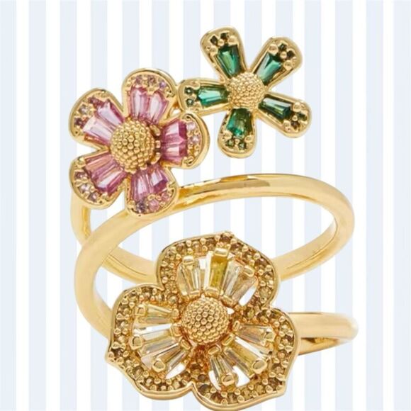 Kate Spade NEW size 7 Fleurette wrap ring